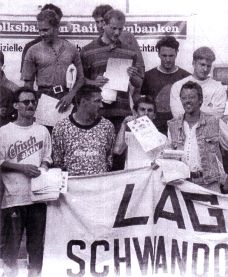Die Mannschaft der LAG Schwandorf nach dem Sieg im Bayerncup 1994