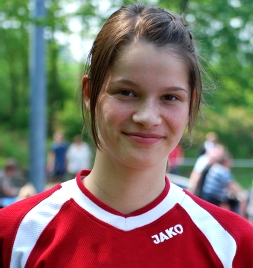 Ines Gro&szlig;, die Bayerische B-Jugendmeisterin über 200 m