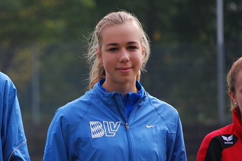 Daniela Gantschir bei der Siegerehrung