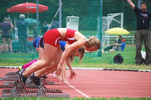 100m-Start Daniela Gantschir
