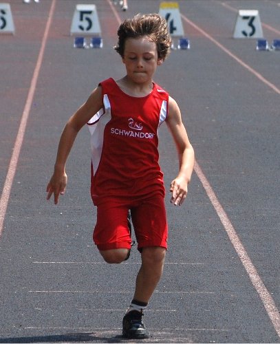 Jonathan Glaab 50m-Lauf Kreismeister