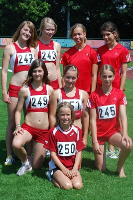 Staffeln der Sch&uuml;lerinnen A und B