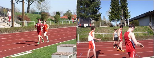 Tobias G&ouml;tz und Stefanie Graf (li. Bild), Tobias Weber und Christian Paulus (von li, re. Bild)