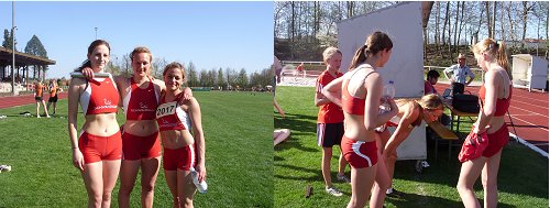 Sabrina Lehner, Anja Eimer und Franziska N&ouml;&szlig;ner (von li., li. Bild), Ausgepowert